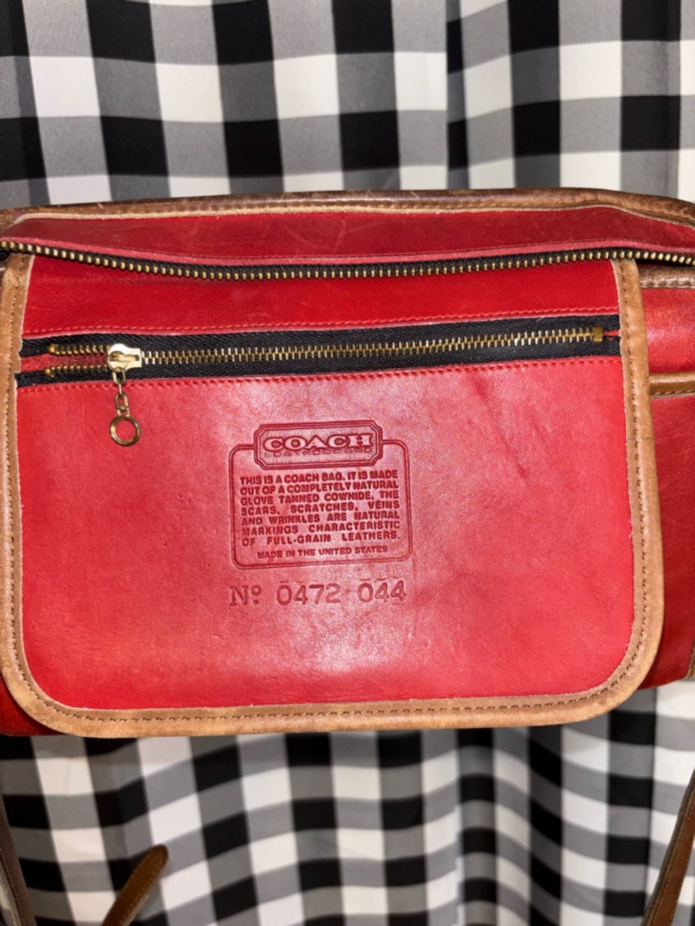 Coach 1980s Red Swagger Spectator Bag Made in USA 0472-044 - Picture 8 of 8
